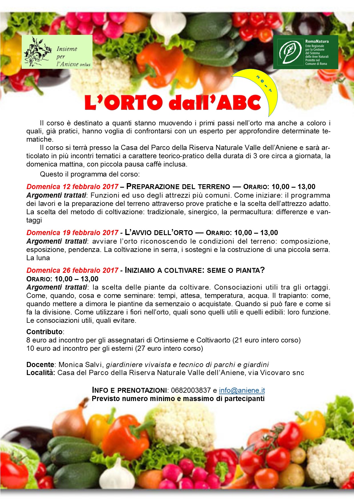 Corso di orticoltura di base "L'orto dall'ABC" 