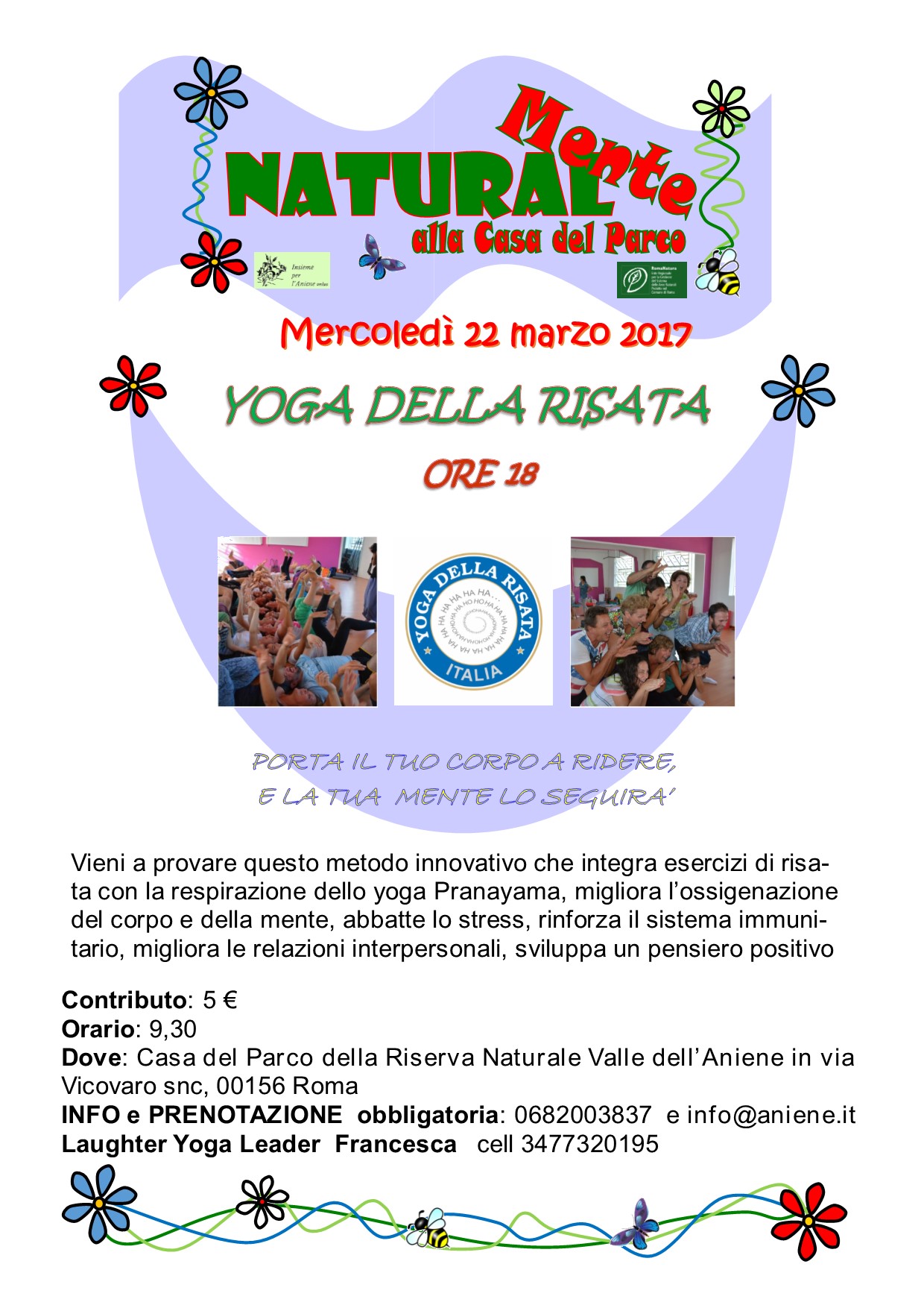 Yoga della Risata pomeridiano 22 marzo