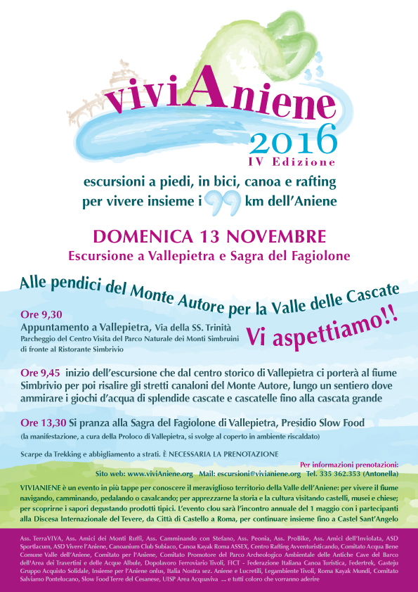 ViviAniene 2016 - Vallepietra, la valle delle Cascate e la sagra del Fagiolone